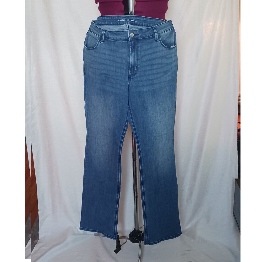 Old Navy Boot Cut Midrise medium wash jeans size 16 long